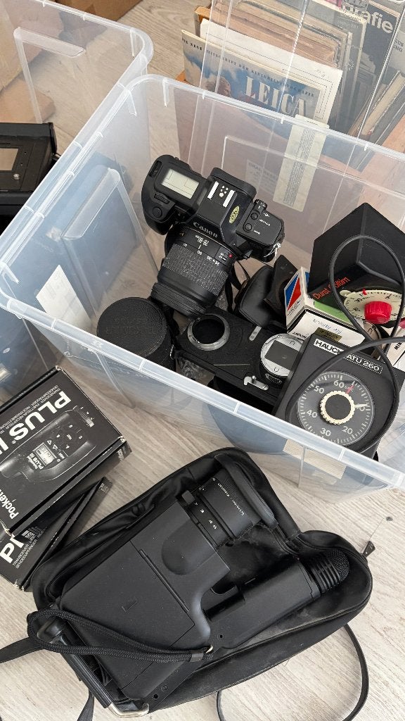 Lot foto materiaal (Canon, Leica, Hasselblad...), Ophalen of Verzenden, Gebruikt, Spiegelreflex, Overige Merken