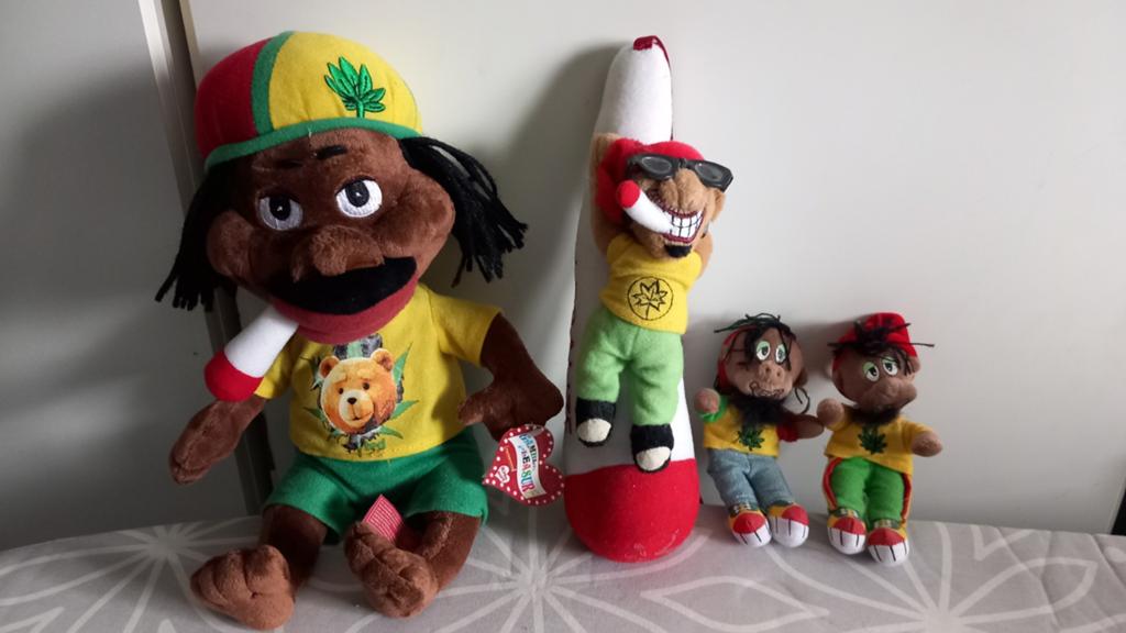 Rasta knuffels, Ophalen of Verzenden, Zo goed als nieuw, Hardplasticfiguren