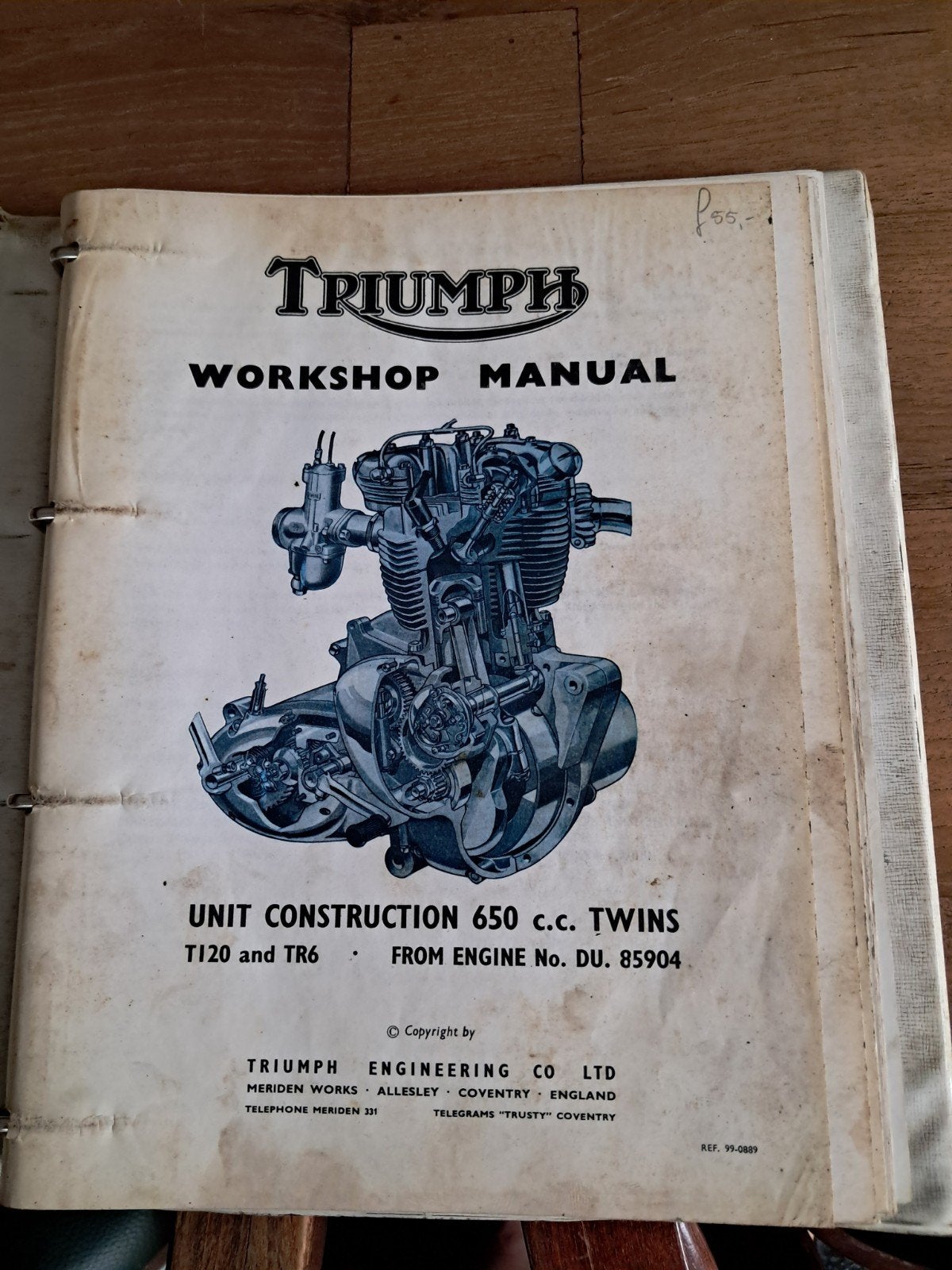 Triumph werkplaatsboek, Ophalen of Verzenden