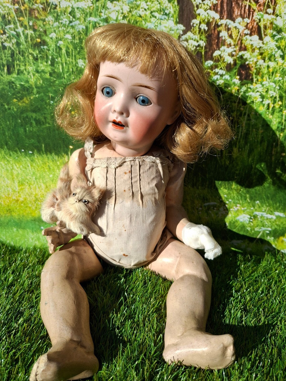 Antieke Theodor Recknagel pop, malnummer 121, Ophalen of Verzenden, Gebruikt, Overige typen