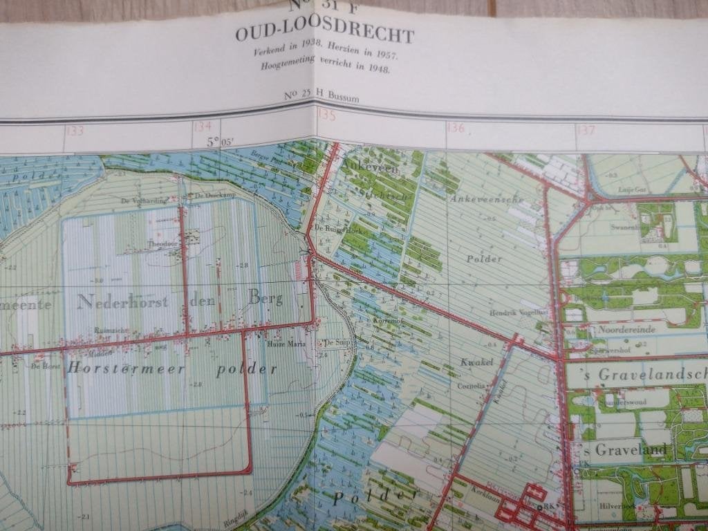 31 F Oud Loosdrecht Vreeland Ankeveen Hilversum plattegrond, Ophalen of Verzenden