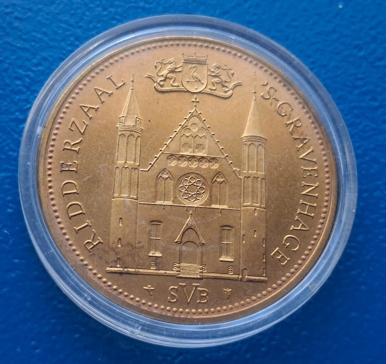 Penning Ridderzaal 's-Gravenhage SVB, Postzegels en Munten, Verzenden, Overige materialen, Nederland
