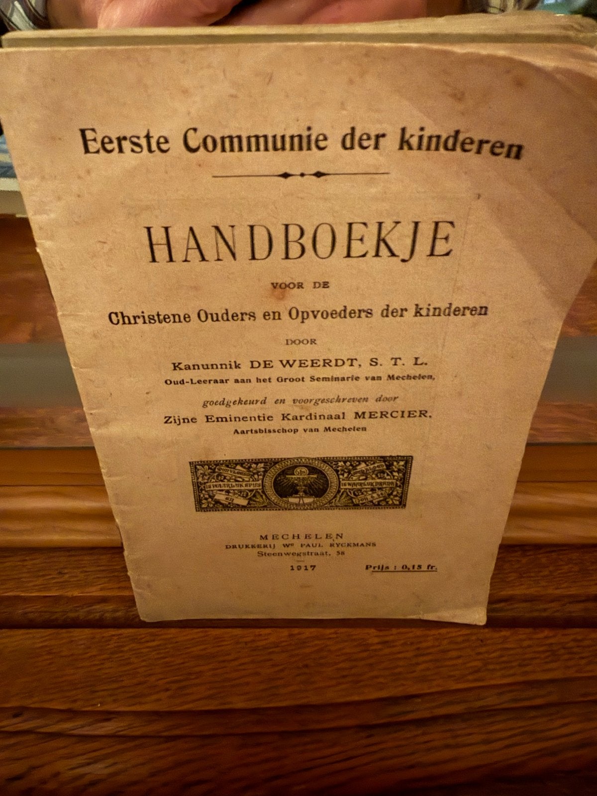 Handboekje Eerste Communie der Kinderen (1917), Boeken, Ophalen of Verzenden, Gelezen, Christendom | Katholiek