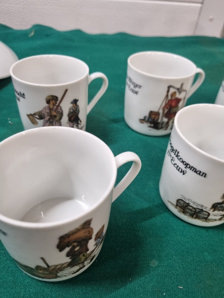 kopjes met hstorische beroepen en afbeeldingen, Ophalen of Verzenden, 'T Olde Gre-j, Info@toldegrej.nl, Endepoelstraat 20f Didam