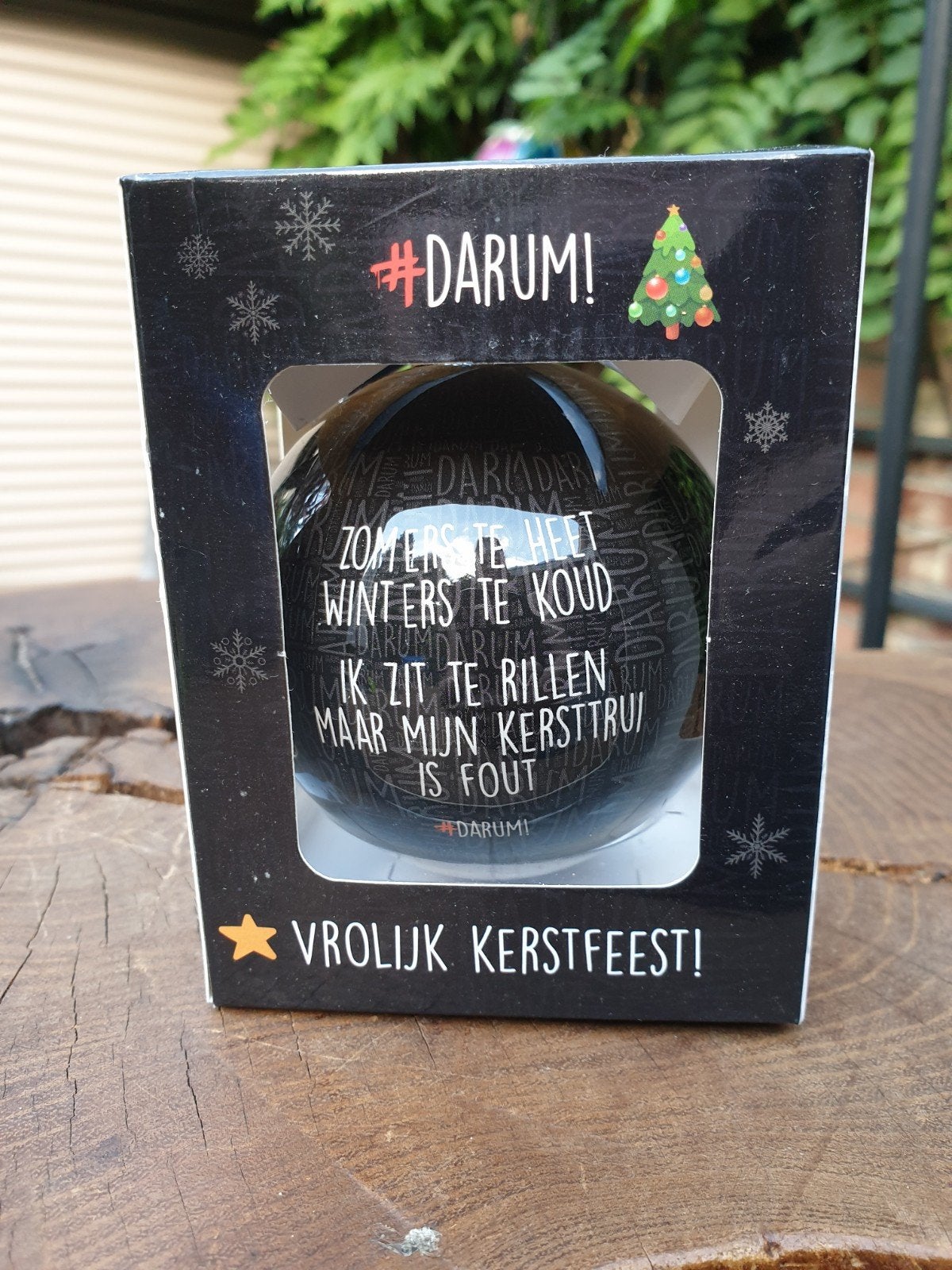 kerstbal met tekst/kerstbal/grappige tekst/Darum, Verzenden, Nieuw
