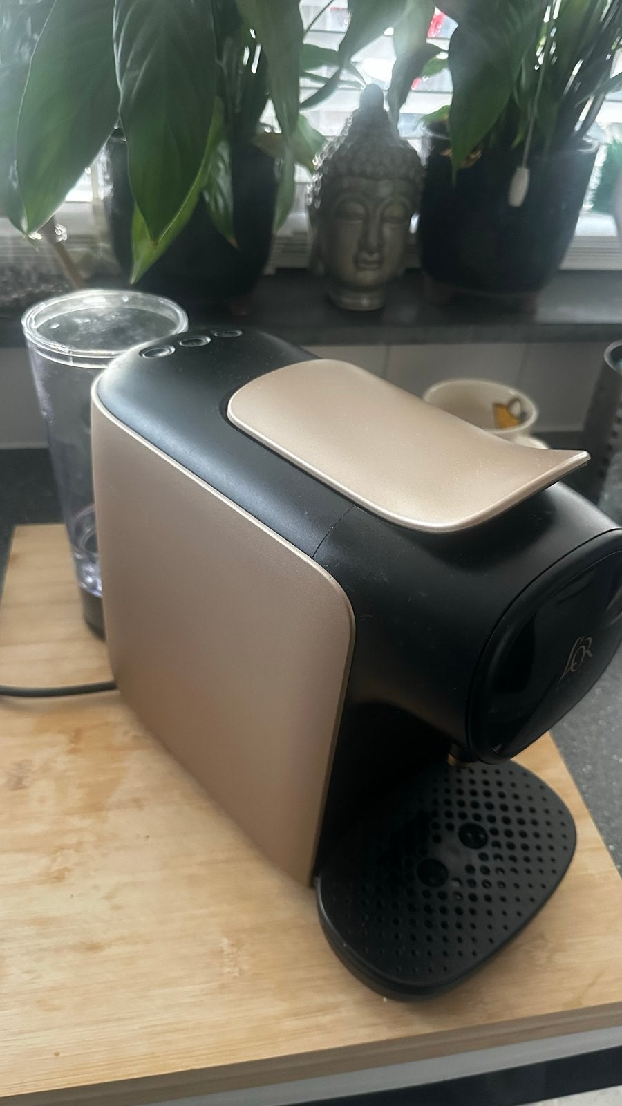 Lor koffiemachine incl. Nespresso wand capsule houder, Ophalen, Zo goed als nieuw, Koffiemachine, Koffiepads en cups