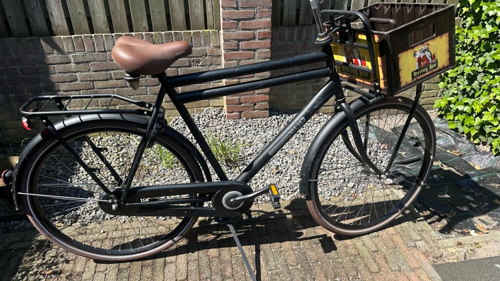 Sparta Pick-Up Transportfiets - Zwart met krat, Ophalen, Gebruikt, Sparta, Versnellingen