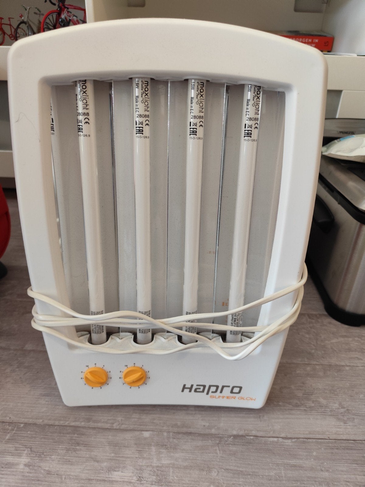 Hapro Super Glow Gezichtsbruiner met 4 lampen, Witgoed en Apparatuur, Zonnebanken en Gezichtsbruiners, Ophalen, Gebruikt, Gezichtsbruiner