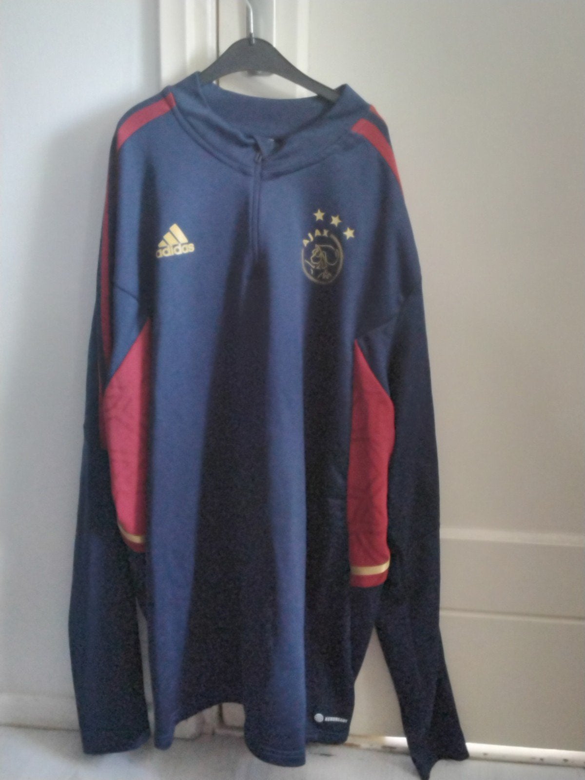 ajax trainingsjack, Blauw, Overige maten, Ophalen of Verzenden, Zo goed als nieuw
