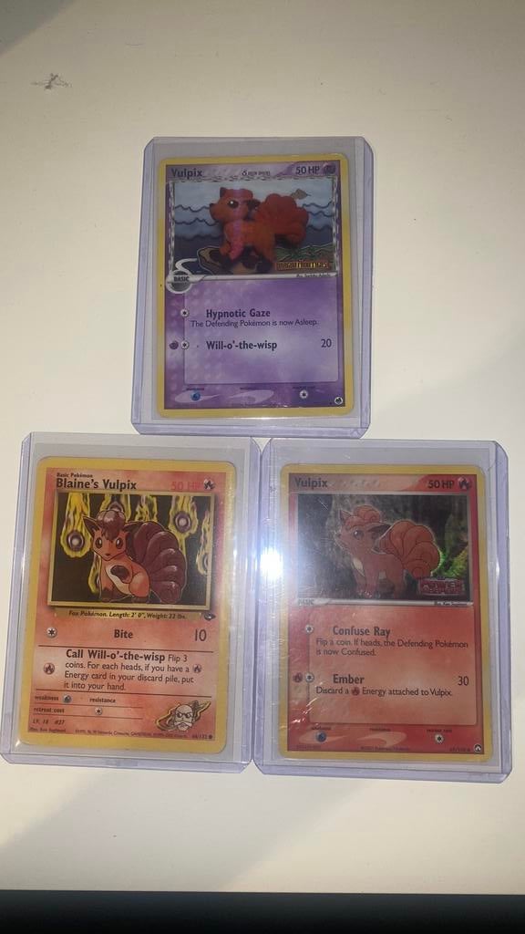 Vulpix 3 stuks, Ophalen of Verzenden, Zo goed als nieuw