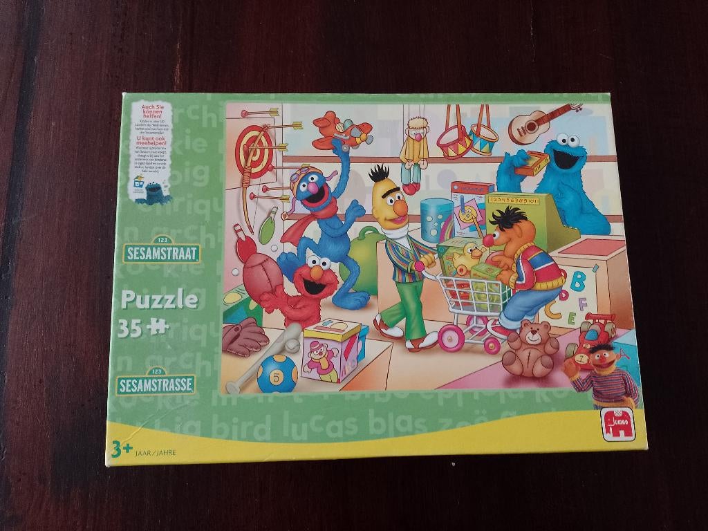 Sesamstraat puzzel, compleet, 35 stukjes, Ophalen, 10 tot 50 stukjes, Gebruikt, 2 tot 4 jaar