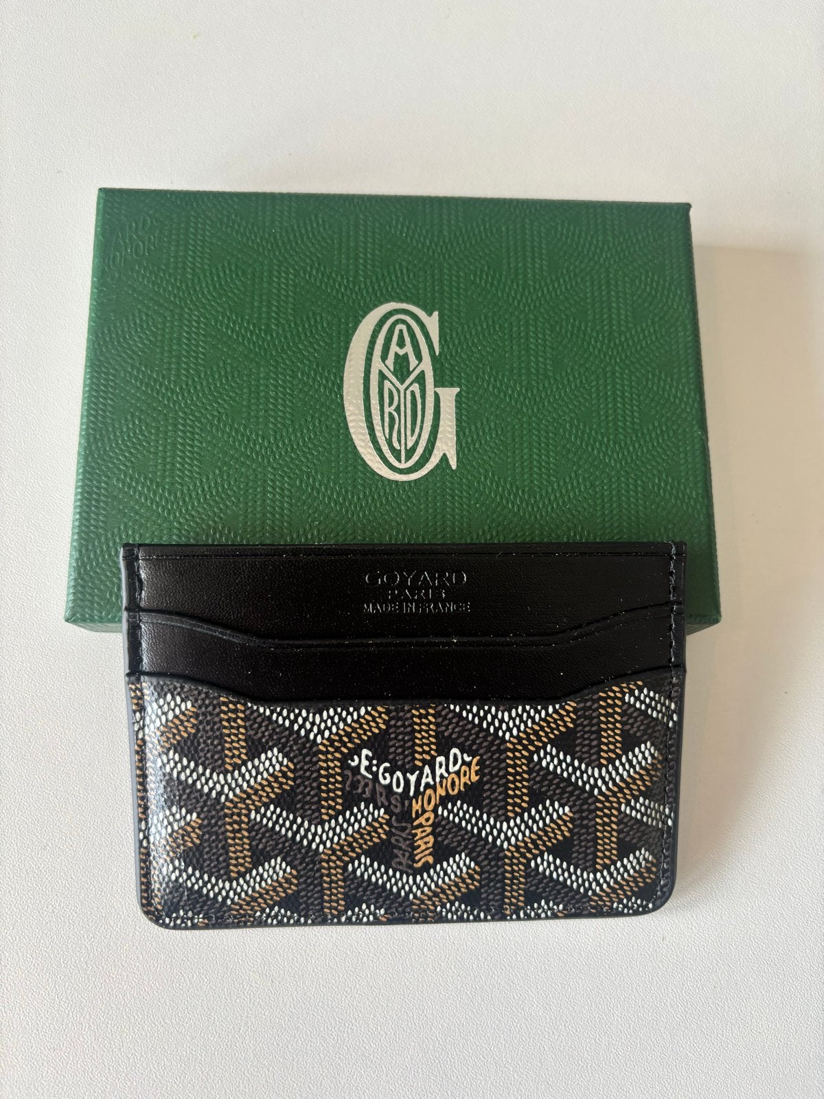Goyard Saint Sulpice Kaarthouder Zwart/Bruin, Overige merken, Zwart, Nieuw, Ophalen of Verzenden