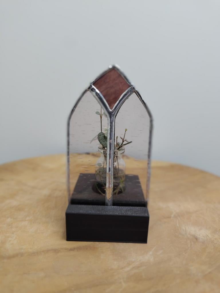 Handgemaakt glas-in-lood stekstation/propagation station, Ophalen of Verzenden, Nieuw