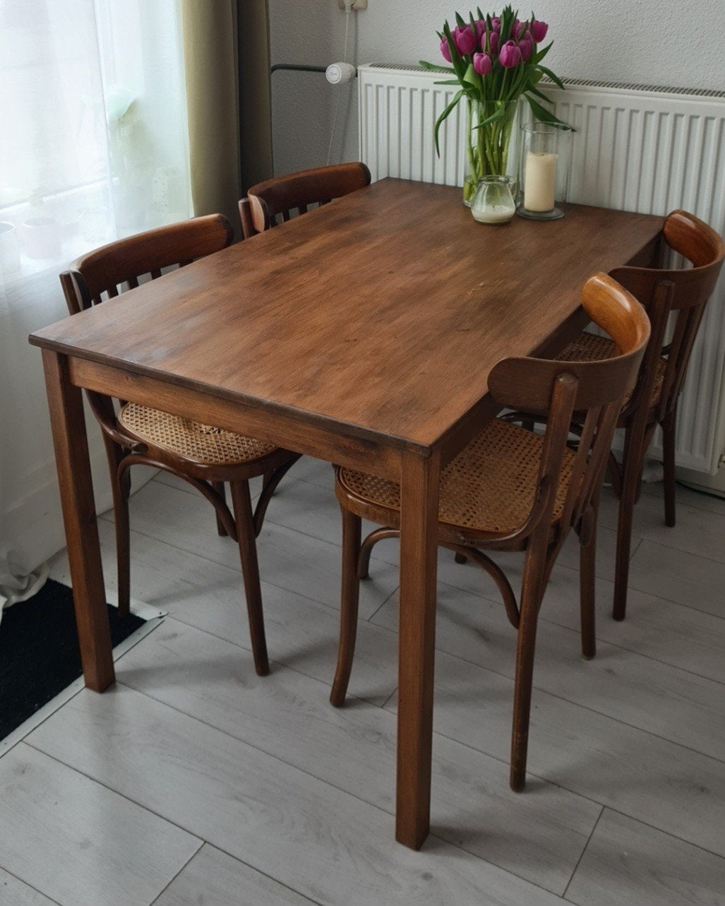 Ikea Ingo/Ivar eettafel hout (donker gelakt), Ophalen, Gebruikt, 100 tot 150 cm, 50 tot 100 cm