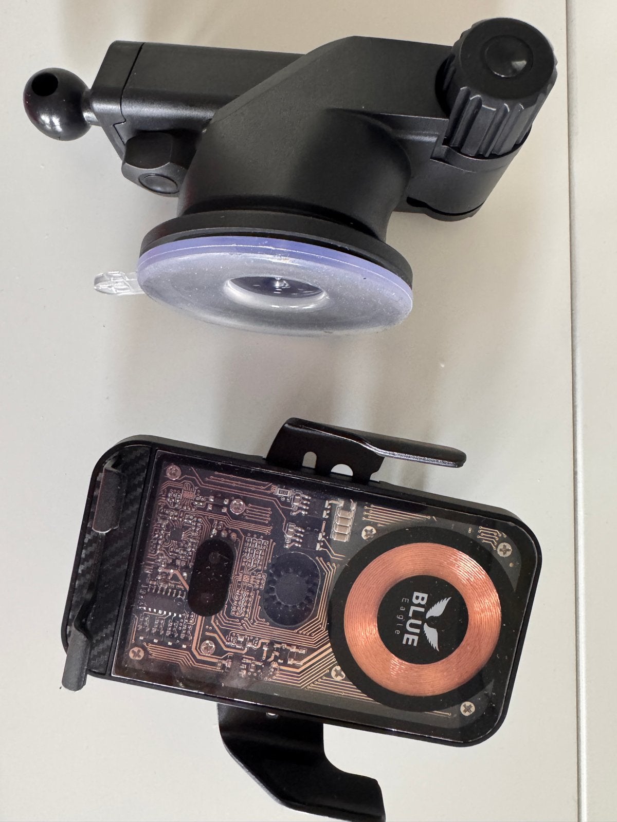 Telefoonhouder auto met draadloos opladen en kabel, Telecommunicatie, Telefoonhouders, Ophalen of Verzenden, Nieuw, Auto