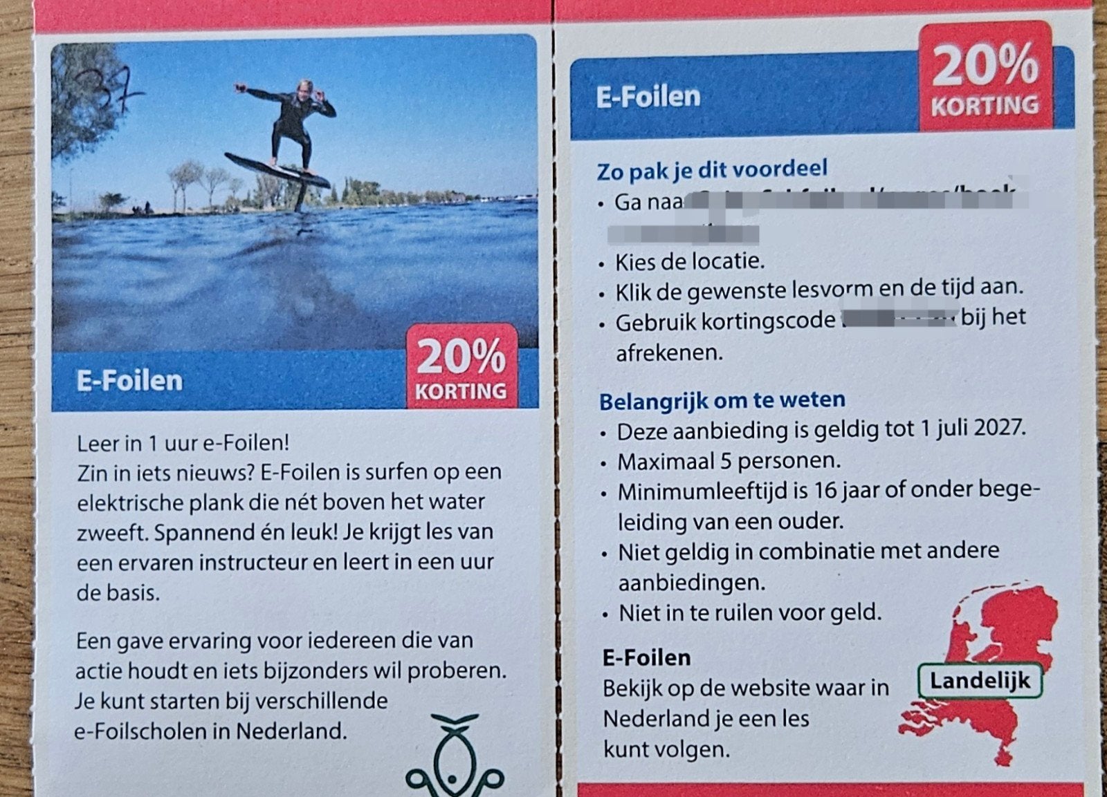 E-foilen 20%korting, Drie personen of meer, Kortingsbon