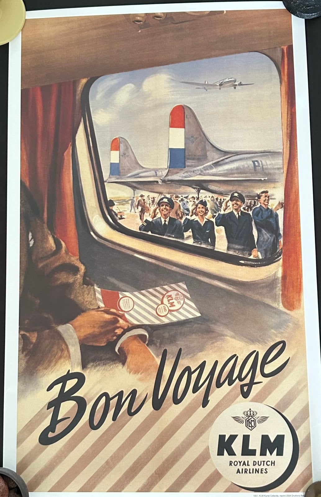 Klm poster, Ophalen of Verzenden, Nieuw, Kaart, Foto of Prent