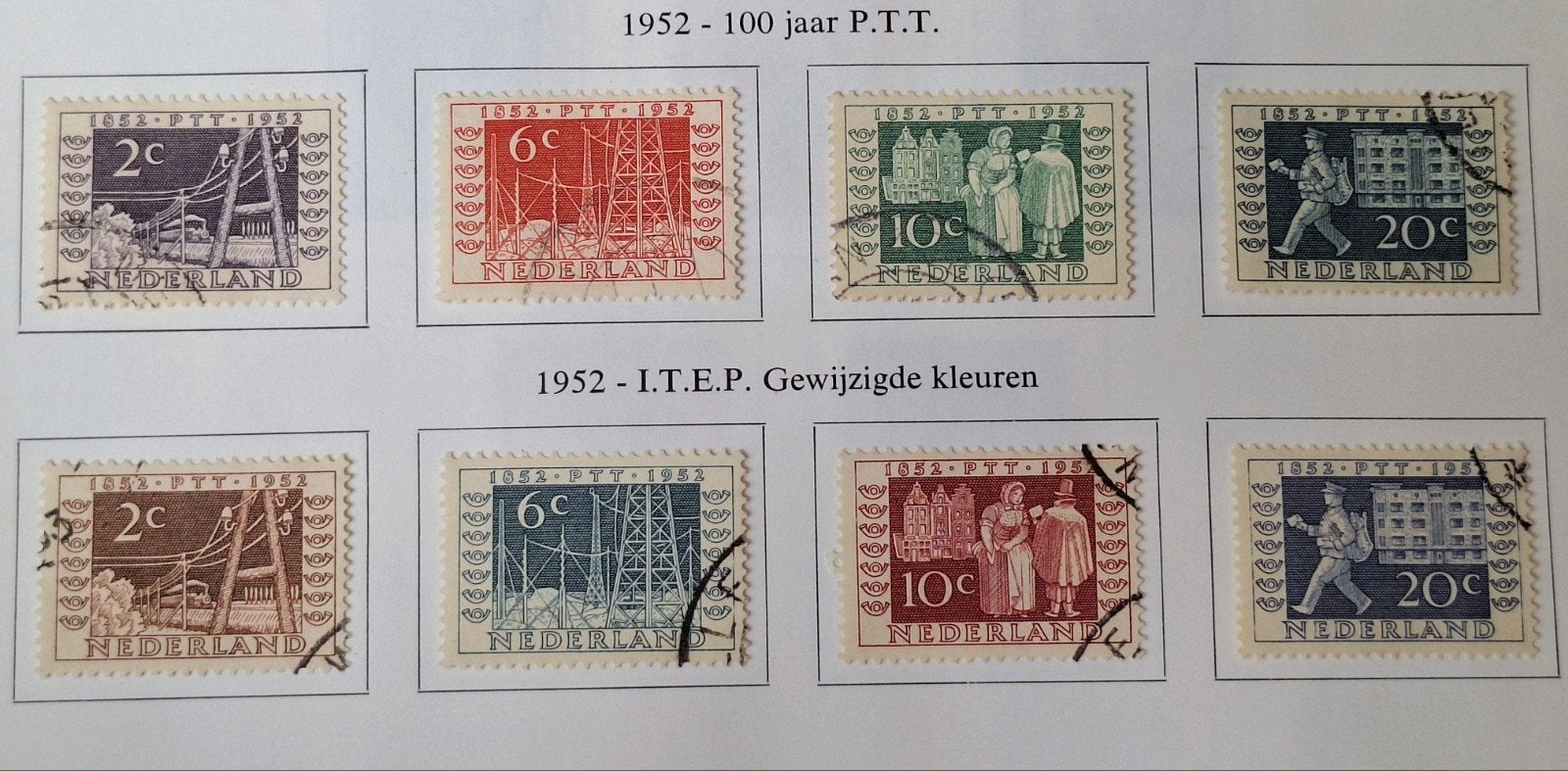 100 jaar PTT 1952.        33.1, Ophalen of Verzenden