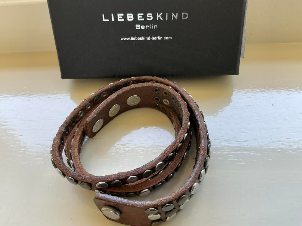 Liebeskind Berlin Leren Armband met Studs, Ophalen, Gebruikt, Bruin, Leer