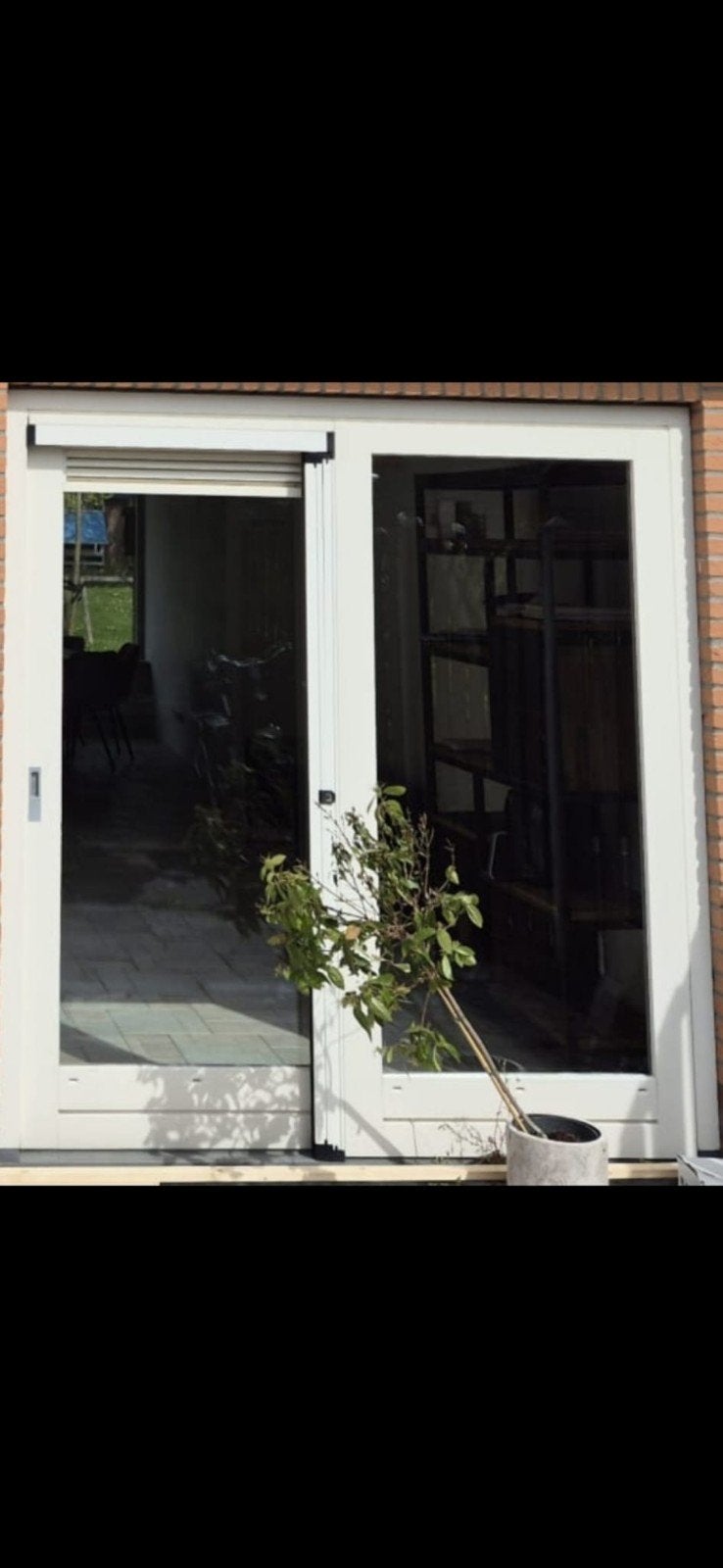 Schuifpui met bi passende deur met kozijn 5 jaar oud, Ophalen, 225 cm of meer, Zo goed als nieuw, Schuifpui
