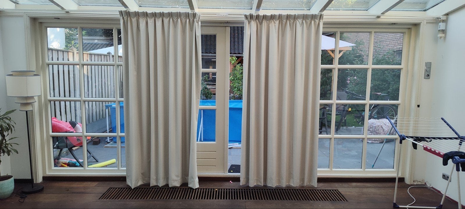Verduisterend Gordijn Beige - 100x226 cm, Ophalen of Verzenden, Beige, Gordijn, Verduisterend
