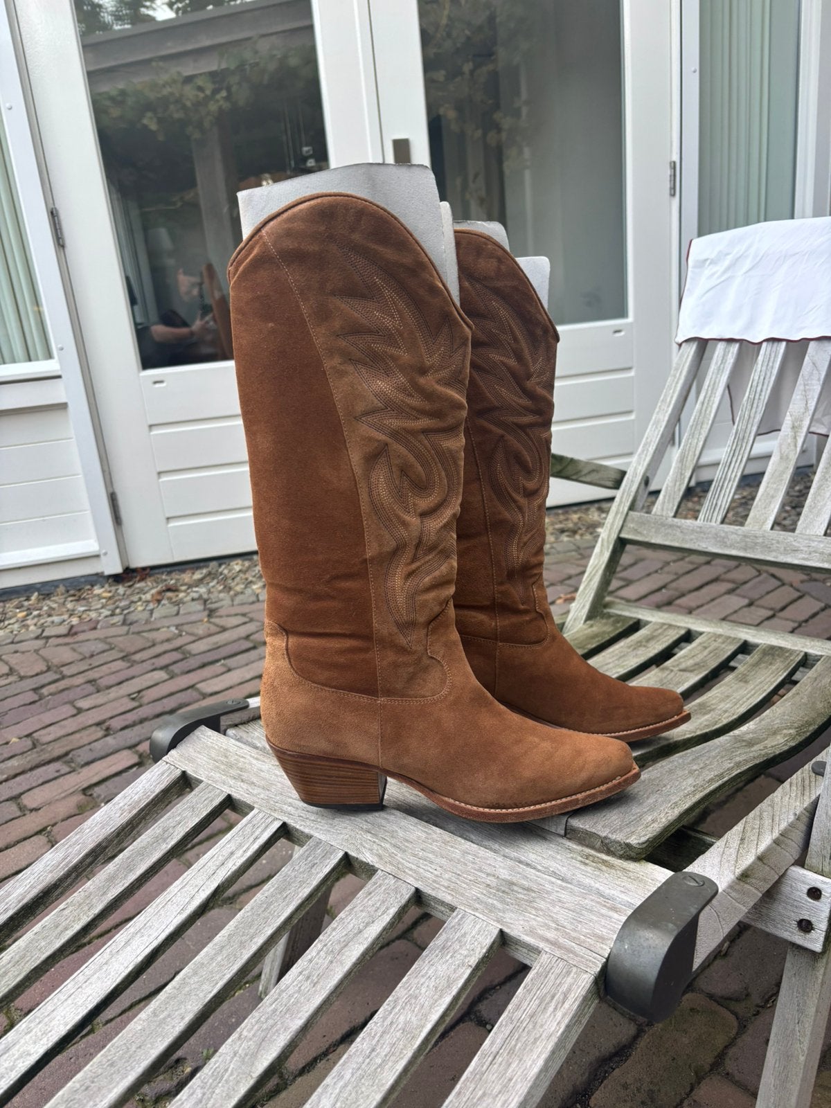 Vic Matie suède cowboylaarzen - Zo goed als nieuw, Ophalen of Verzenden, Zo goed als nieuw, Bruin, Hoge laarzen
