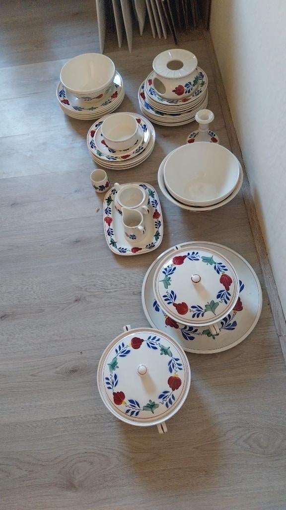 Boerenbont servies, Ophalen, Aardewerk, Boerenbont, Bord(en)