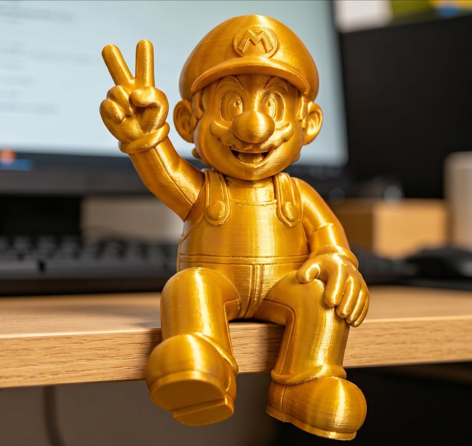 Gouden Mario beeldje - Uniek verzamelobject, Verzamelen, D, Ophalen of Verzenden, Zo goed als nieuw, D