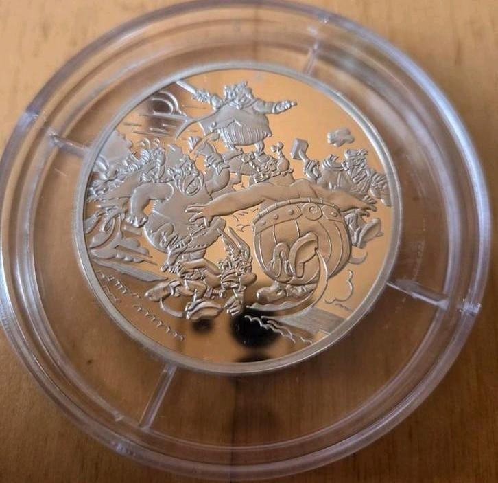 Zilver 5 oz 950/1000 asterix Frankrijk 2007 proof obelix, Ophalen of Verzenden, Zilver