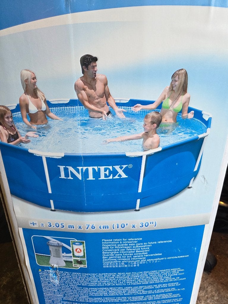 intex zwembad rond 3,05 meter, T olde grej, Minder dan 80 cm, Rond, 300 cm of meer