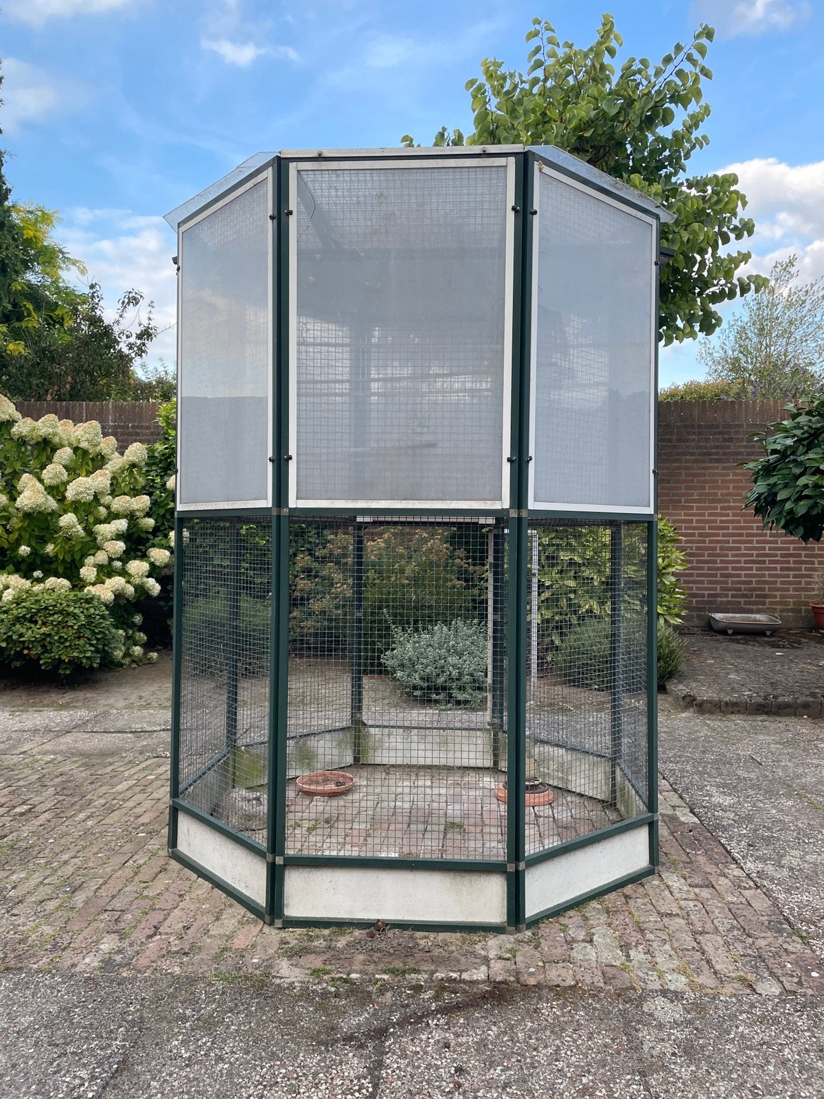 Voliere 8-hoekig, Dieren en Toebehoren, Vogels | Hokken en Kooien, Ophalen, Gebruikt, Metaal, Volière
