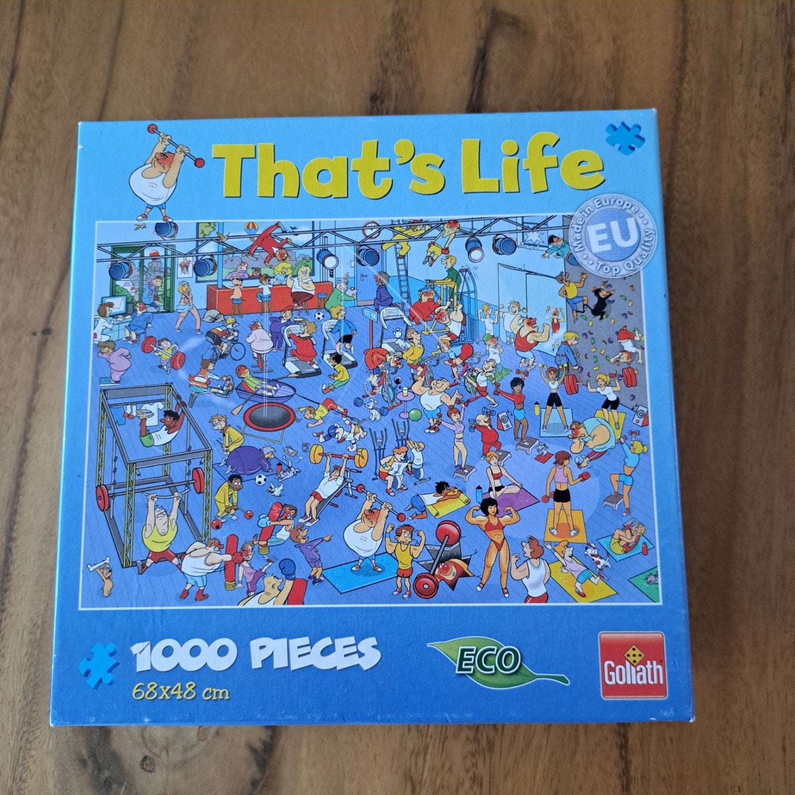 that's life puzzel sportschool 1000 stukjes, Ophalen, 500 t/m 1500 stukjes, Gebruikt