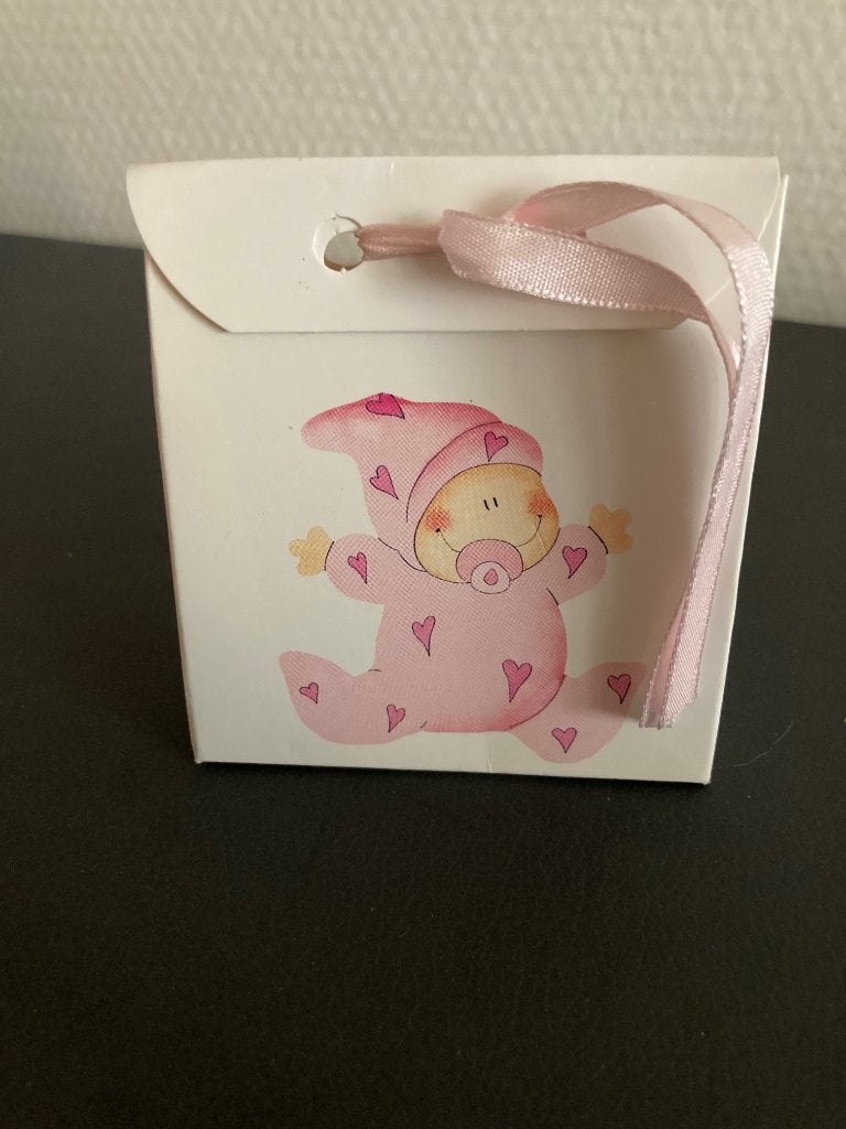uitdeel bedankjes geboorte roze met print 40 stuks samen, Ophalen of Verzenden, Nieuw