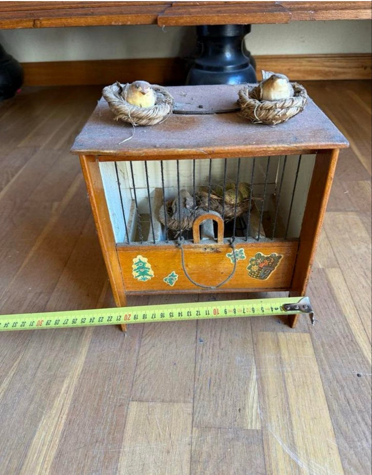 Decoratief oud vogelkooitje met vogeltjes, Antiek en Kunst, Ophalen