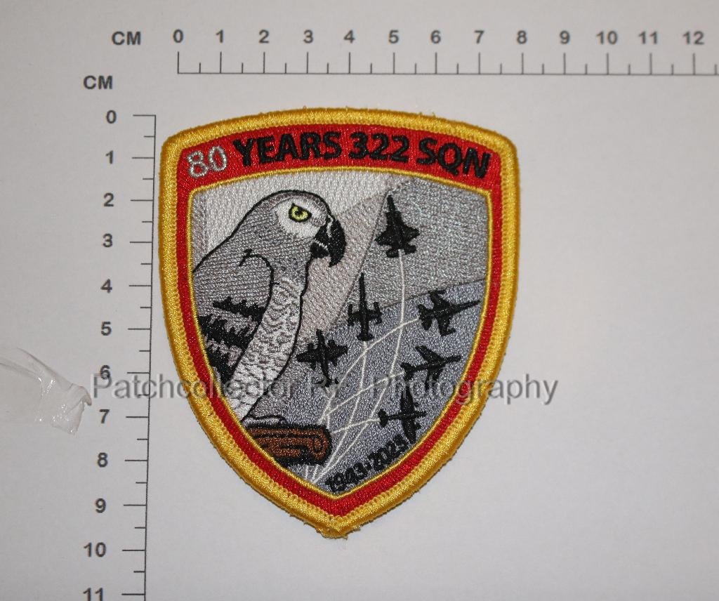 KLu Luchtmacht RNLAF 322 squadron patch embleem, Ophalen of Verzenden, Luchtmacht, Nederland, Embleem of Badge