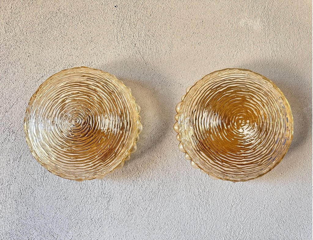 Vintage amber muurlampen, Niet ingevuld, Niet ingevuld, Ophalen of Verzenden, Zo goed als nieuw