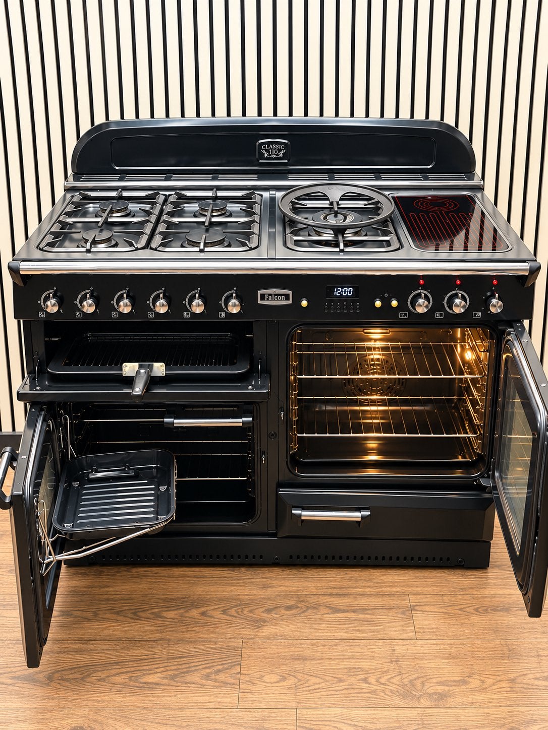 Luxe Falcon Classic Fornuis 110 cm Incl. Afzuigkap 110 cm, Witgoed en Apparatuur, Grill, Fornello Esperta, Ophalen of Verzenden