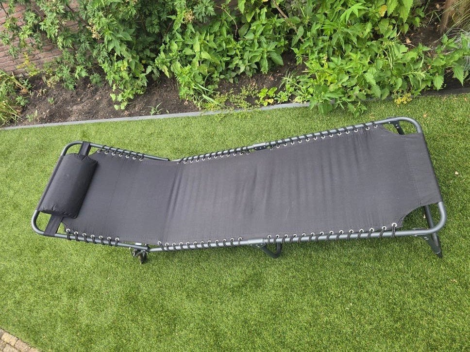 Feel Furniture Ligbed / Stretcher - Opklapbaar - 190 cm lang, Ophalen, Zo goed als nieuw, Campingstoel