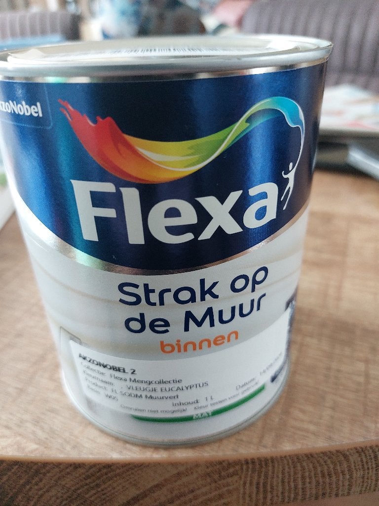 1 liter muur verf mint groen flexa nieuw, Nieuw, Ophalen of Verzenden, Verf, Minder dan 5 liter