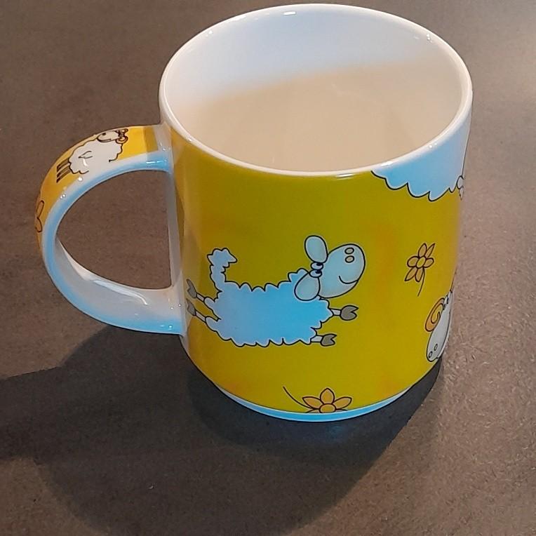 Mok met schapen, Gebruikt, Ophalen of Verzenden, Overige stijlen, Kop(pen) en/of Schotel(s)