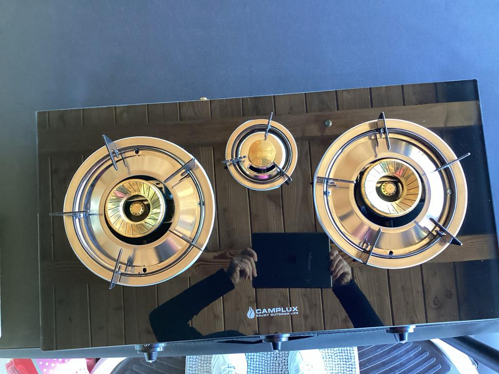 Camplux TC03GB 3-pits glazen gaskookplaat nieuw, Ophalen of Verzenden, Nieuw