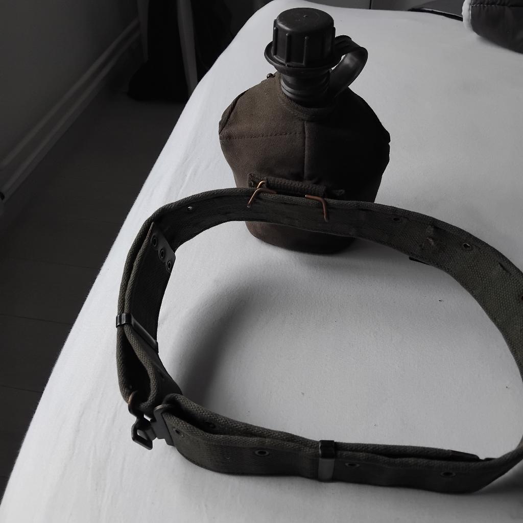 KOPPELRIEM MET VELDFLES COMPLEET, Ophalen of Verzenden, Landmacht, Nederland, Overige typen