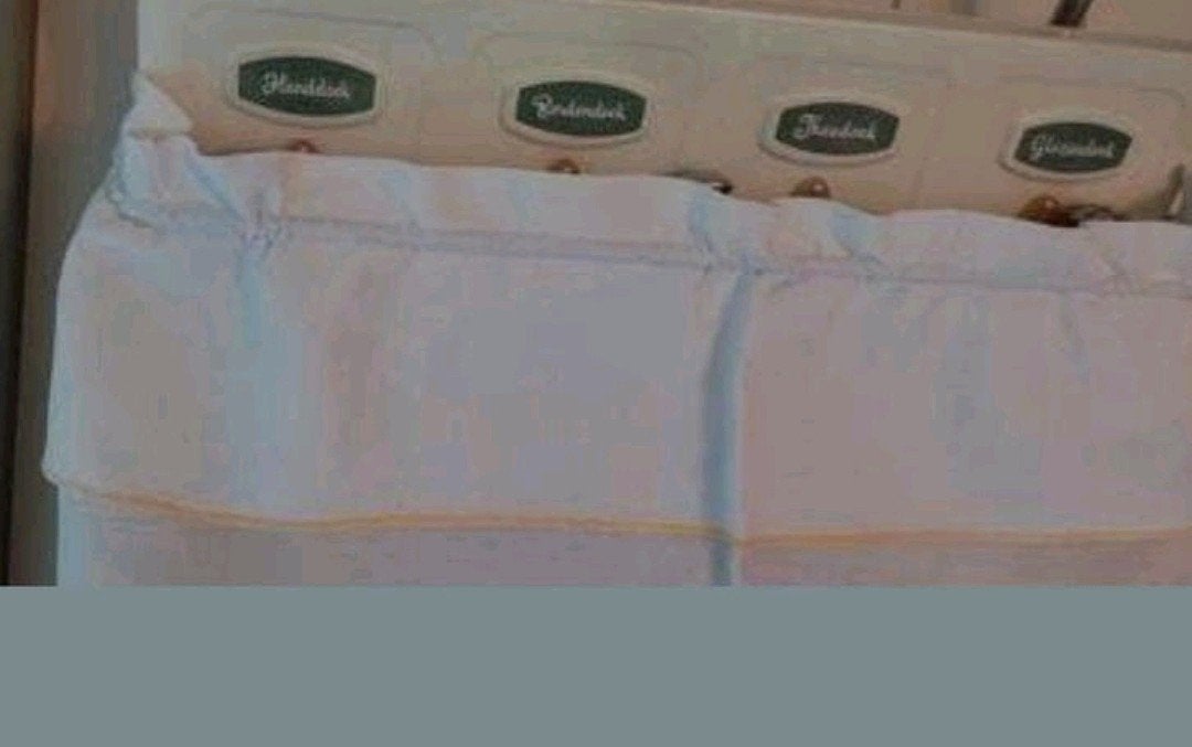 OUD EMAILLE (BRABANTIA) HANDDOEKEN-REK MET doek, Ophalen of Verzenden