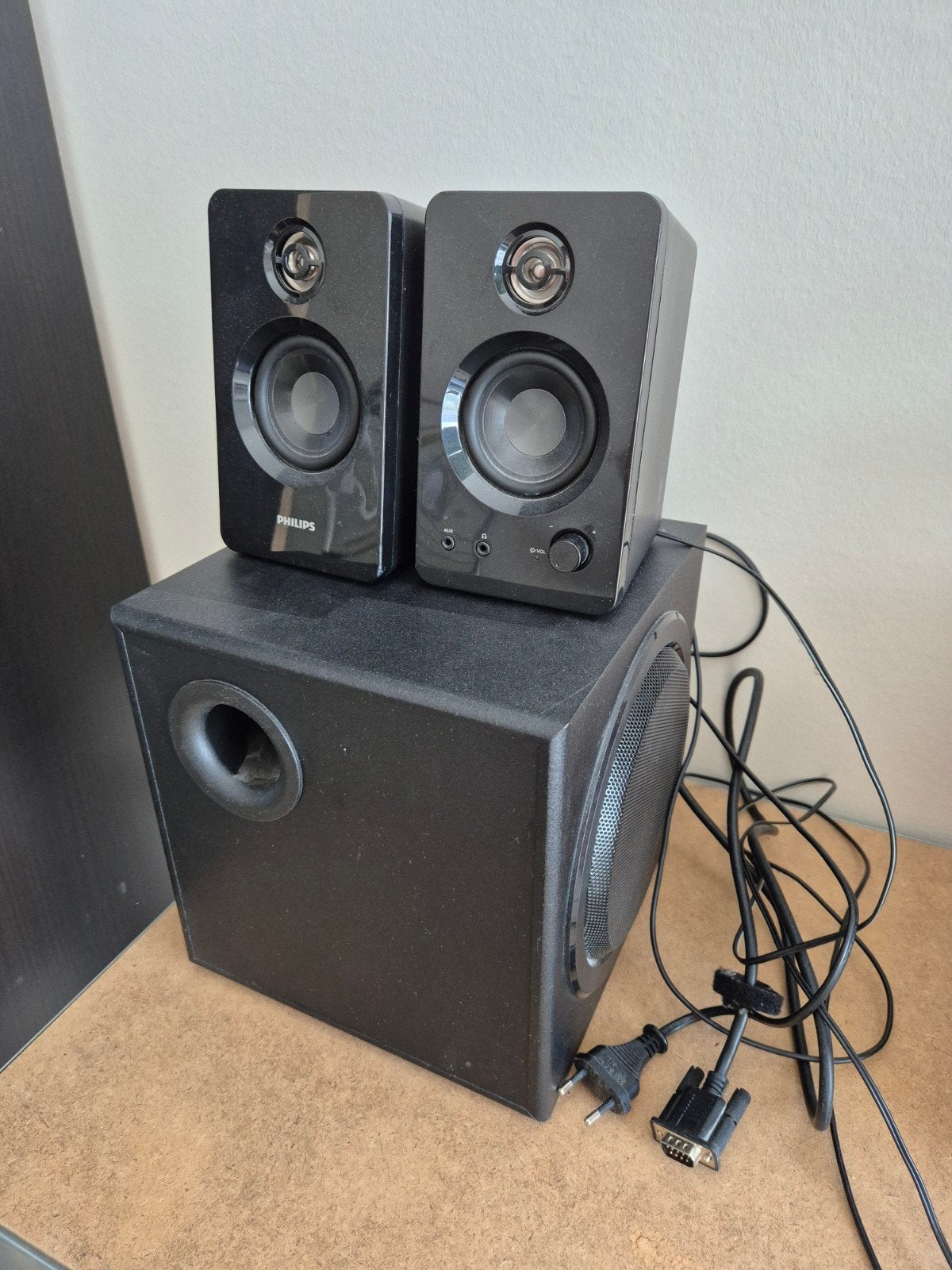 Philips SPA735/12 2.1 Luidsprekersysteem met Subwoofer, Computers en Software, Pc speakers, Ophalen, Gebruikt, Audiokanaal 2.1