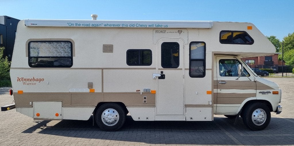Camper Chevrolet Winnebago Warrior F30 – 1990 –, Caravans en Kamperen, Campers, Chemisch toilet, Standaard zit, Alkoof, Ringverwarming