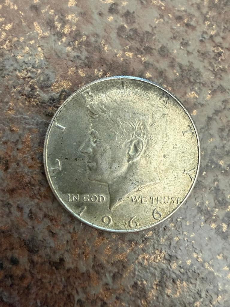 Half Dollar 1966. J.F. Kennedy. Origineel geslagen munt., Ophalen of Verzenden