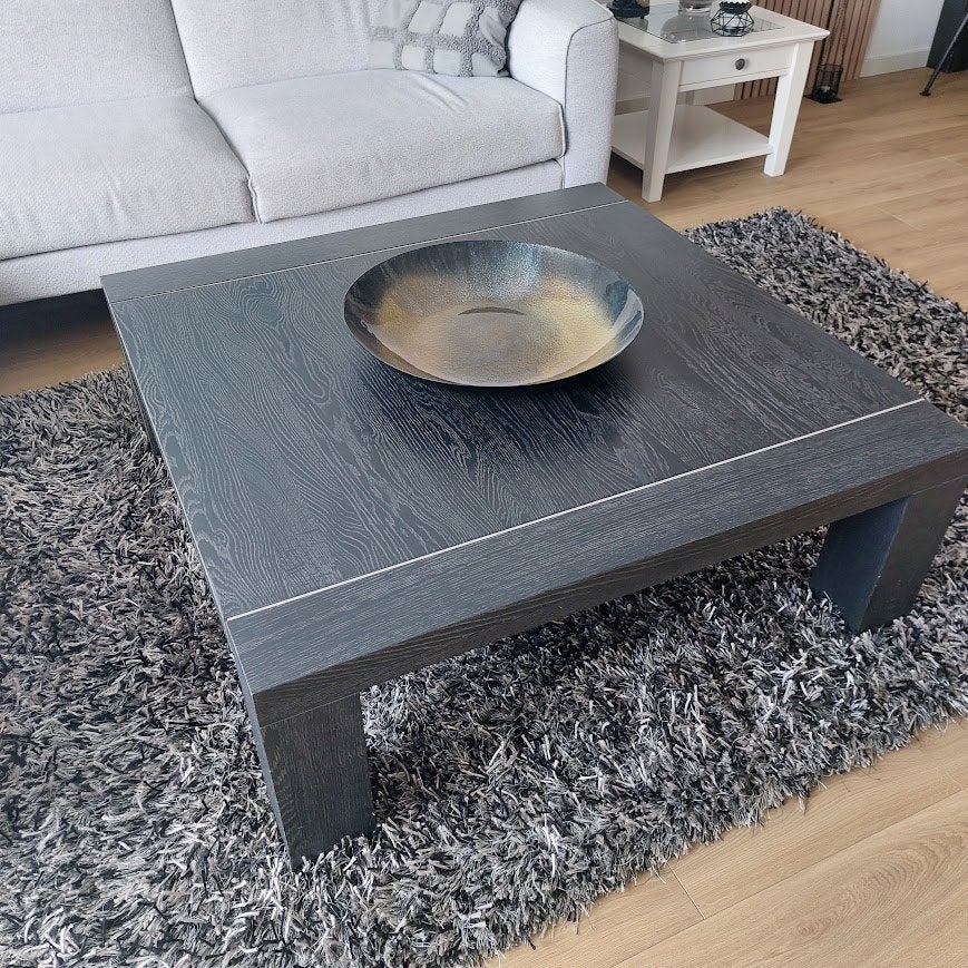 GRATIS! salontafel eiken geborsteld dark grey, Huis en Inrichting, Tafels | Salontafels, Gebruikt, 5 – 50, 100 tot 150 cm, 100 tot 150 cm