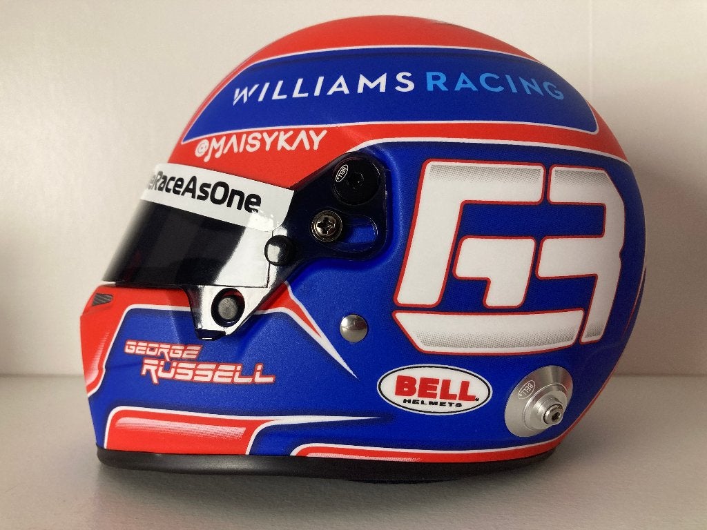 ✅ George Russell 1:2 helm 2021 Williams Racing F1 Bell, Ophalen of Verzenden, Nieuw, Formule 1