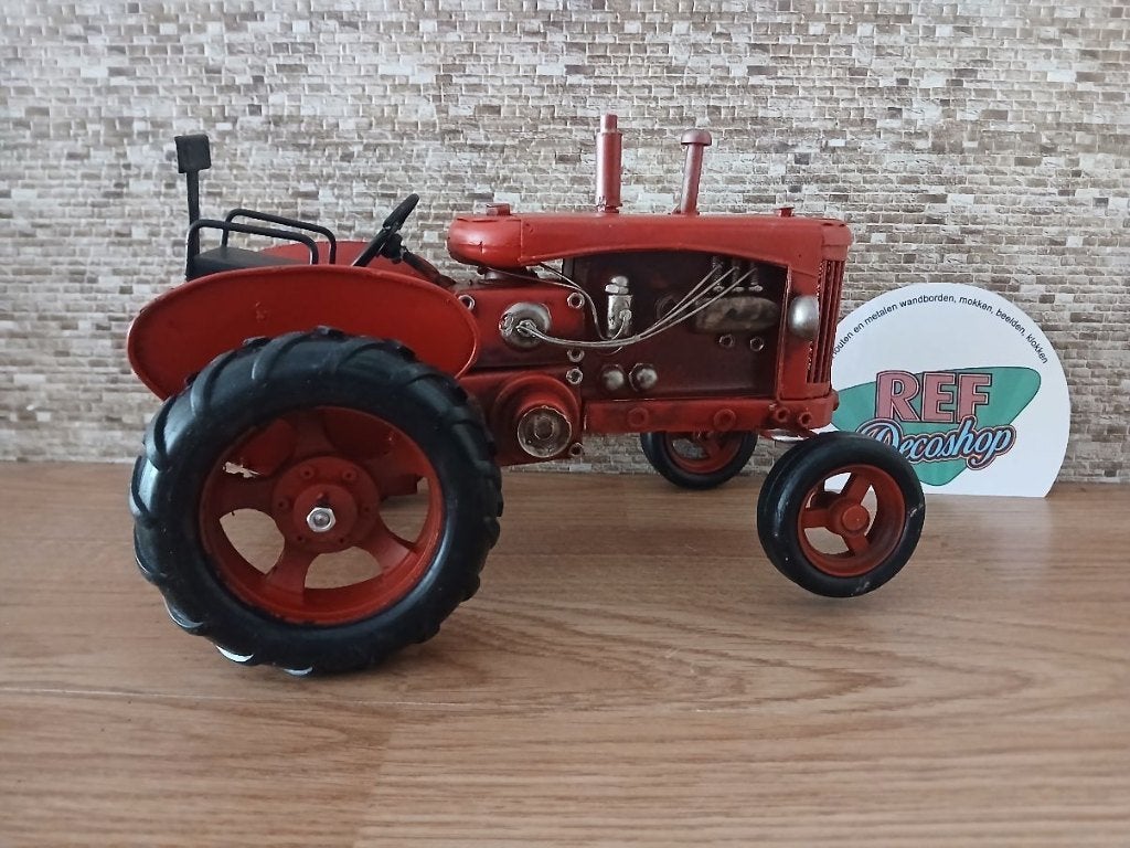 metalen tractor, kleur rood, decoratie, Ophalen of Verzenden, Nieuw, Auto's