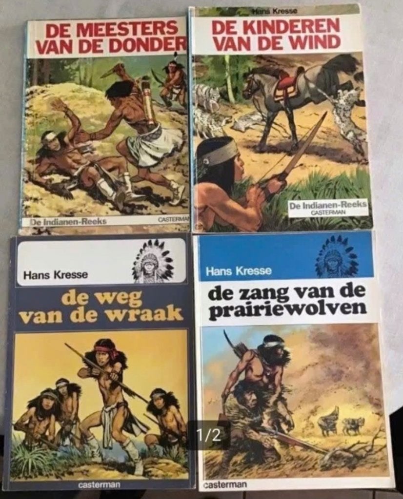 4 delen de indianen-reeks door Hans Kresse, Boeken, Stripboeken, Meerdere stripboeken, Ophalen of Verzenden, Gelezen